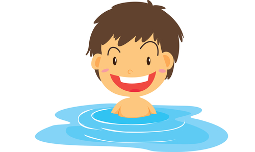 boy swimming